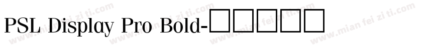 PSL Display Pro Bold字体转换